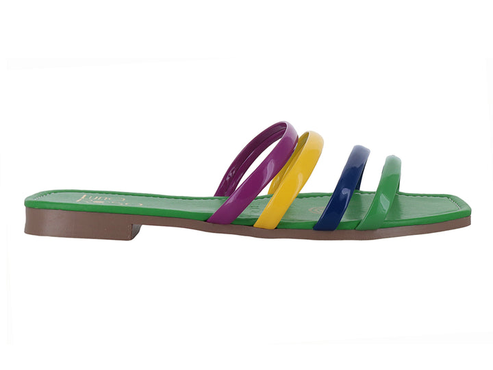 Sandalias Luna Rosa Multicolor de Charol para Mujer