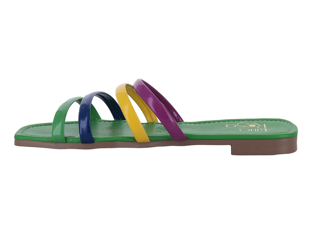 Sandalias Luna Rosa Multicolor de Charol para Mujer