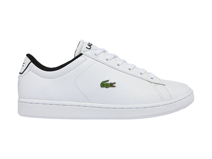 Tenis Lacoste Carnaby Evo Blanco y Negro para Niño