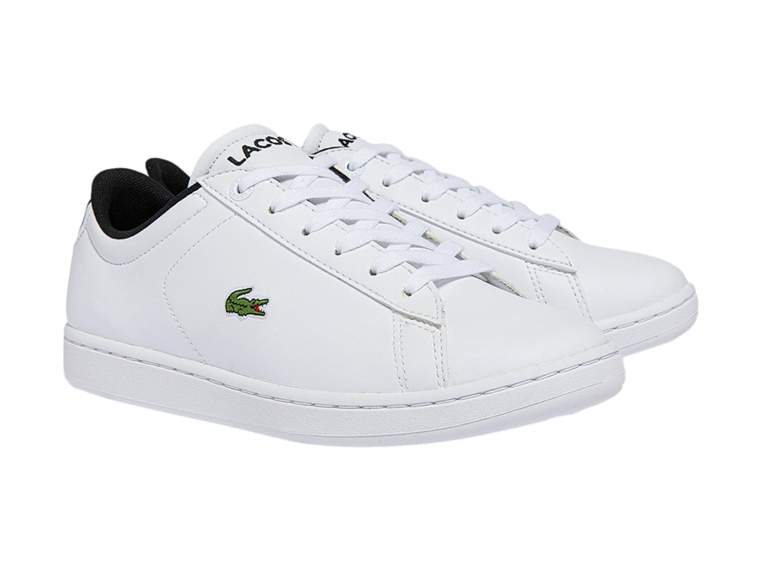 Tenis Lacoste Carnaby Evo Blanco y Negro para Niño