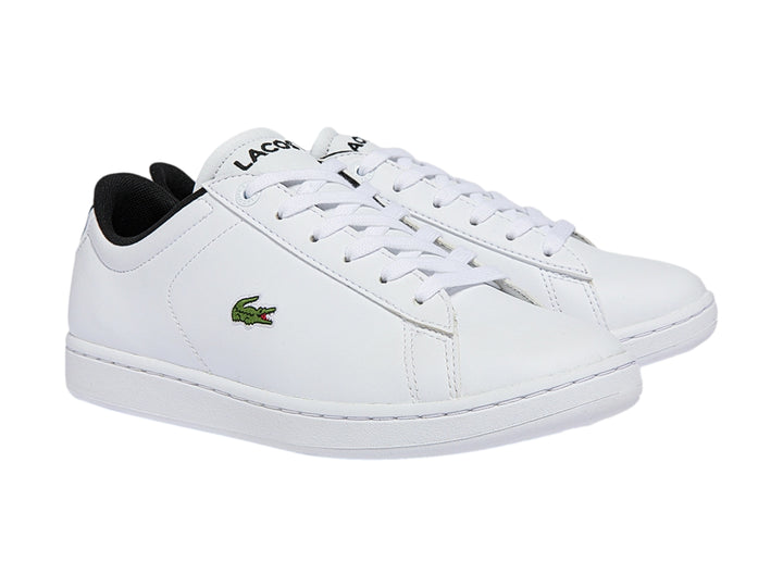 Tenis Lacoste Carnaby Evo Blanco y Negro para Niño