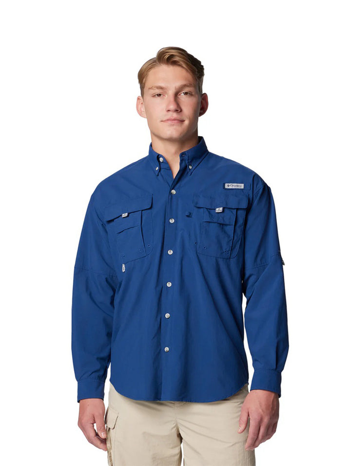 Camisa Columbia PFG Bahama II Manga Larga Color Carbon