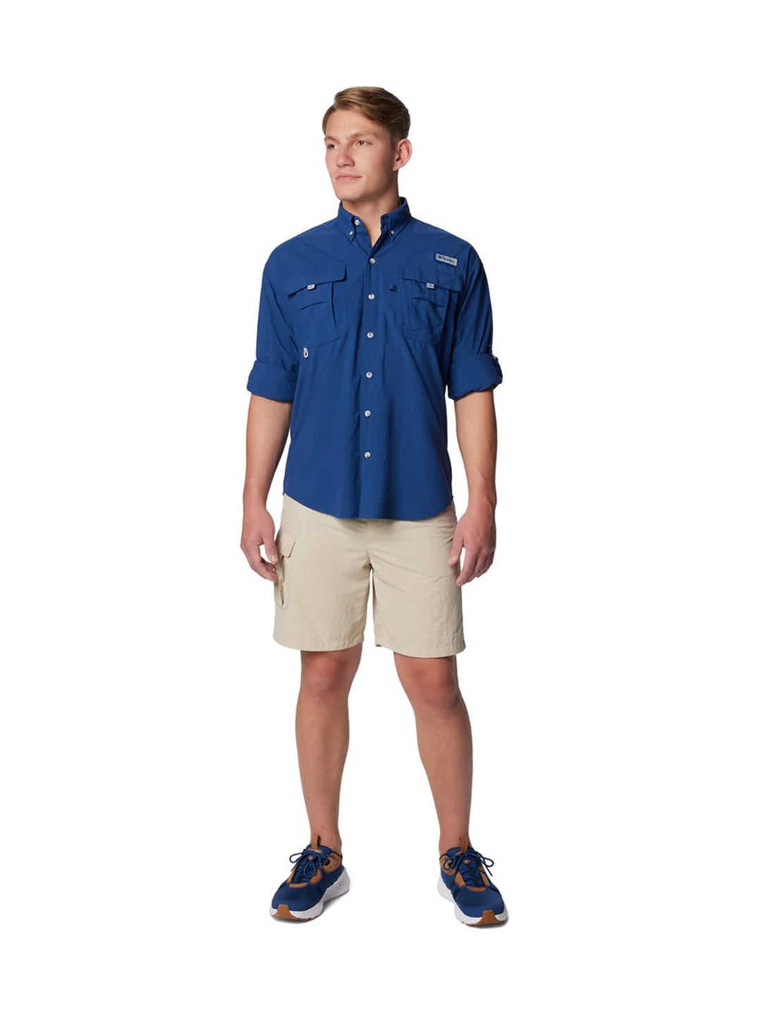 Camisa Columbia PFG Bahama II Manga Larga Color Carbon