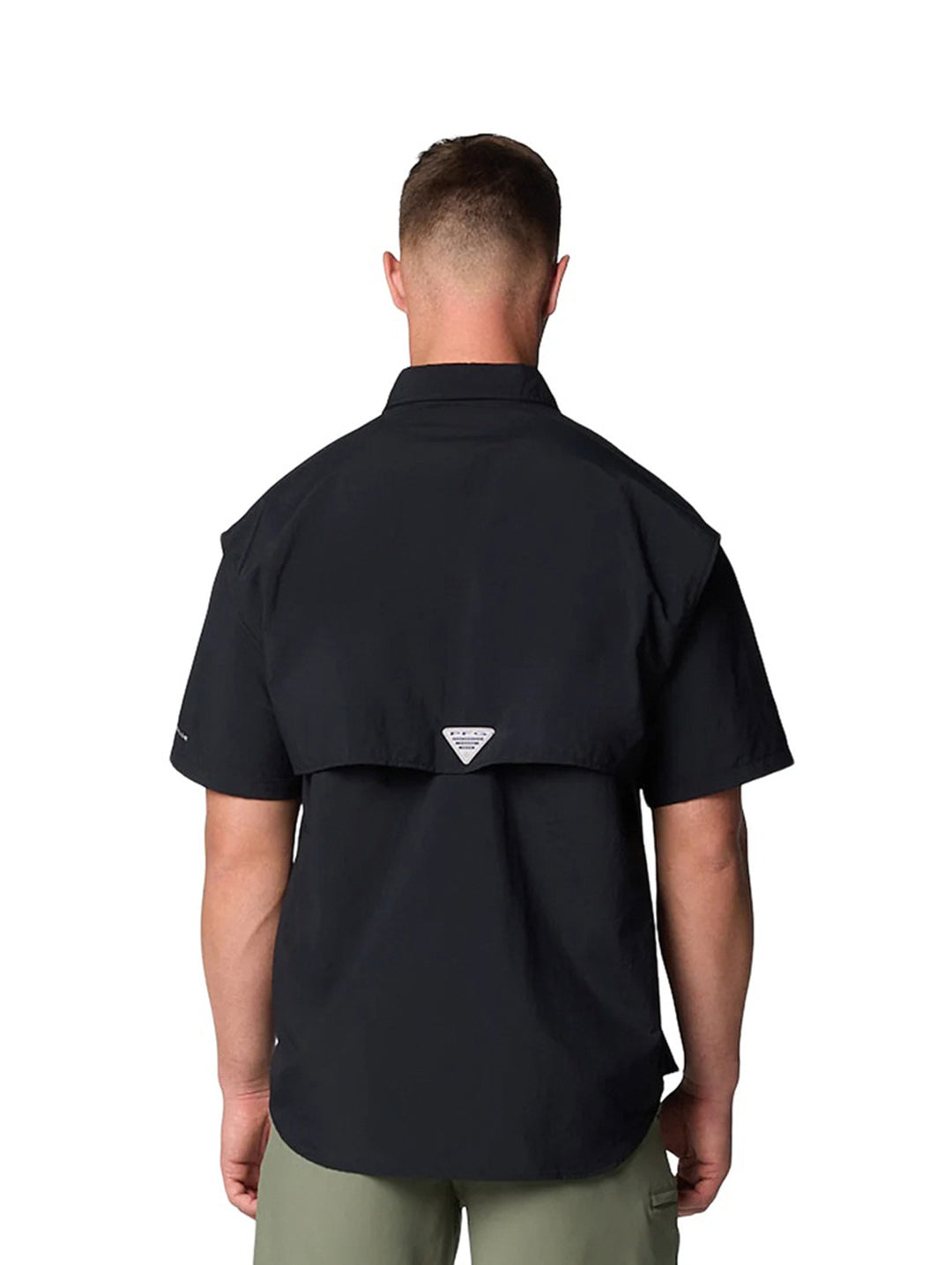 Camisa Columbia Bahamas II Manga Corta Negro para Hombre