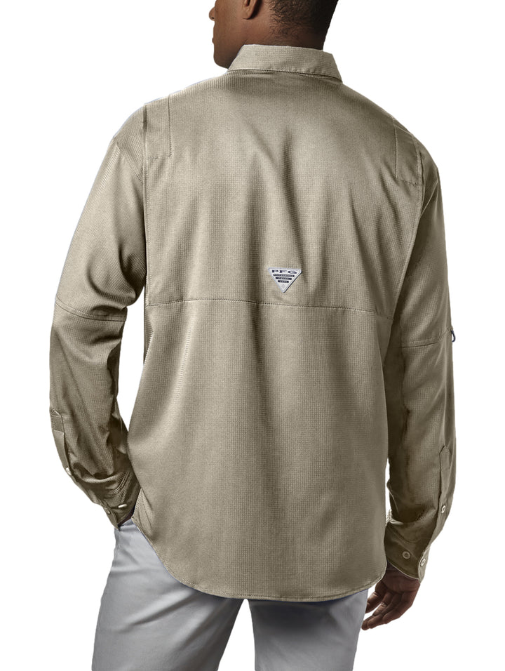 Camisa Columbia Tamiami II Manga Larga Color Fossil para Hombre