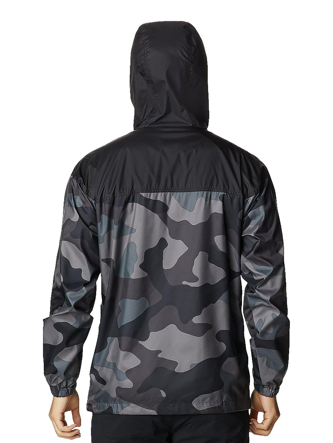 Chamarra Rompevientos Columbia Camuflaje Negro para Hombre