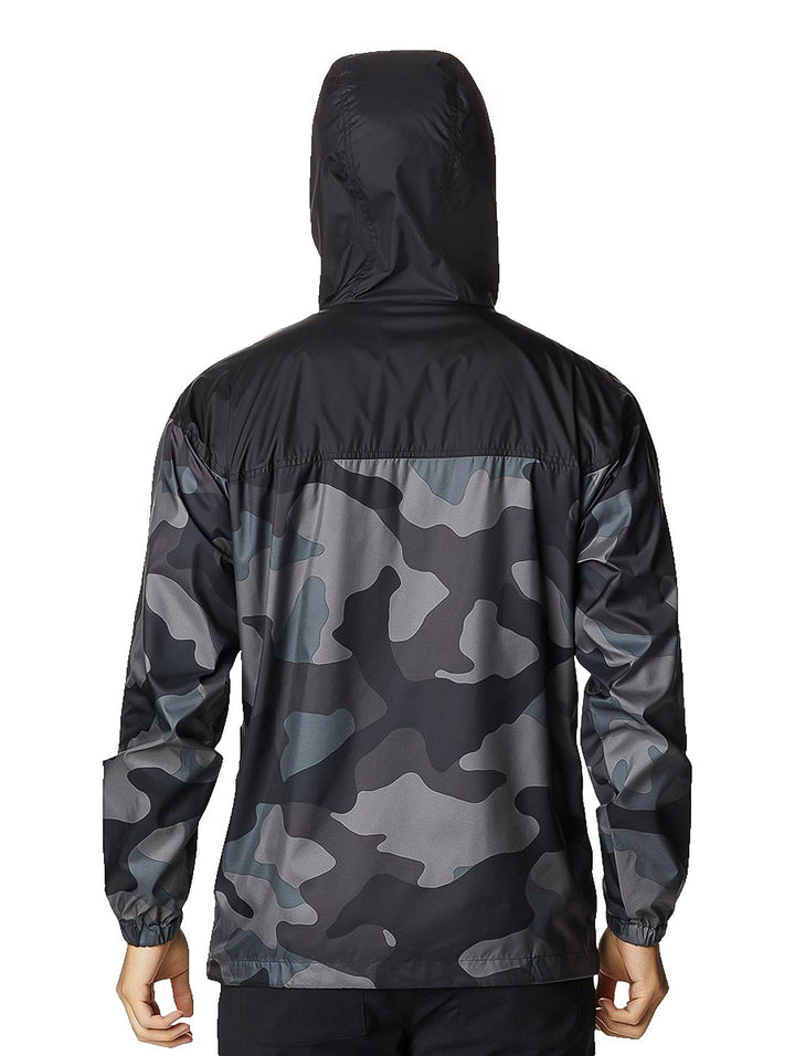 Chamarra Rompevientos Columbia Camuflaje Negro para Hombre