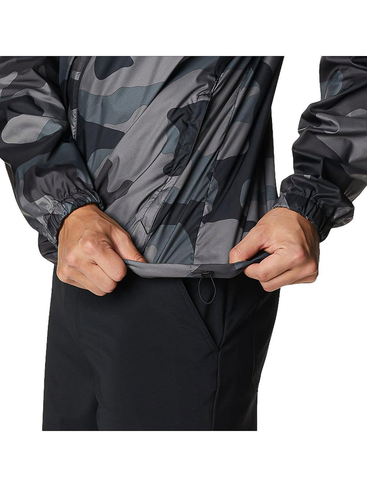 Chamarra Rompevientos Columbia Camuflaje Negro para Hombre