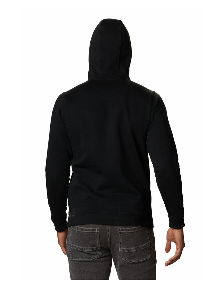Sudadera con capucha Columbia color negro con logotipo en el pecho y bolsillo delantero.
