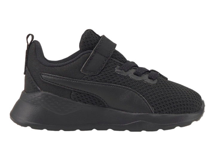 Tenis PUMA Anzarun Lite AC INF en color negro con cierre de velcro y malla transpirable.