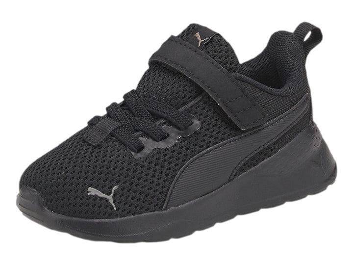 Tenis PUMA Anzarun Lite AC INF en color negro con cierre de velcro y malla transpirable.