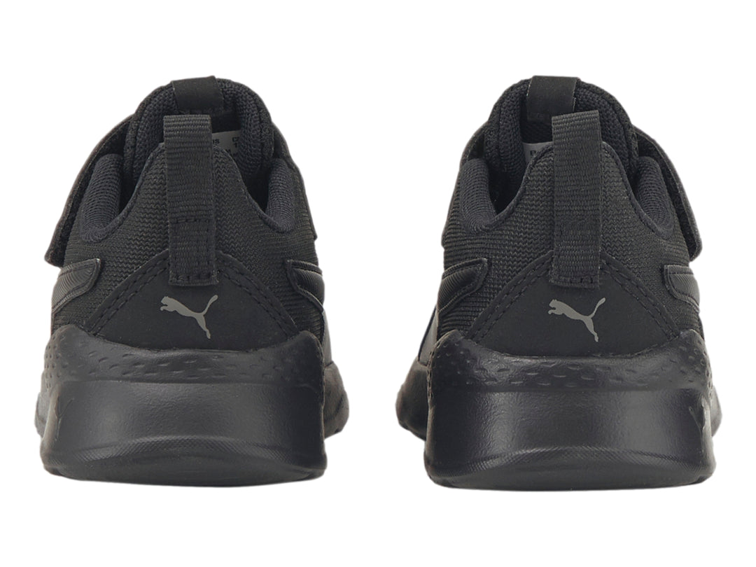 Tenis PUMA Anzarun Lite AC INF en color negro con cierre de velcro y malla transpirable.