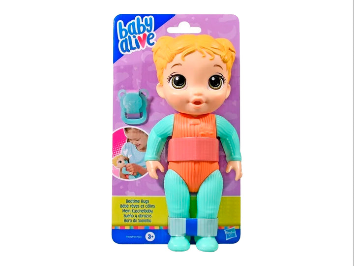 Muñeca Baby Alive Hora de Dormir rubia con pijama multicolor en su empaque original.