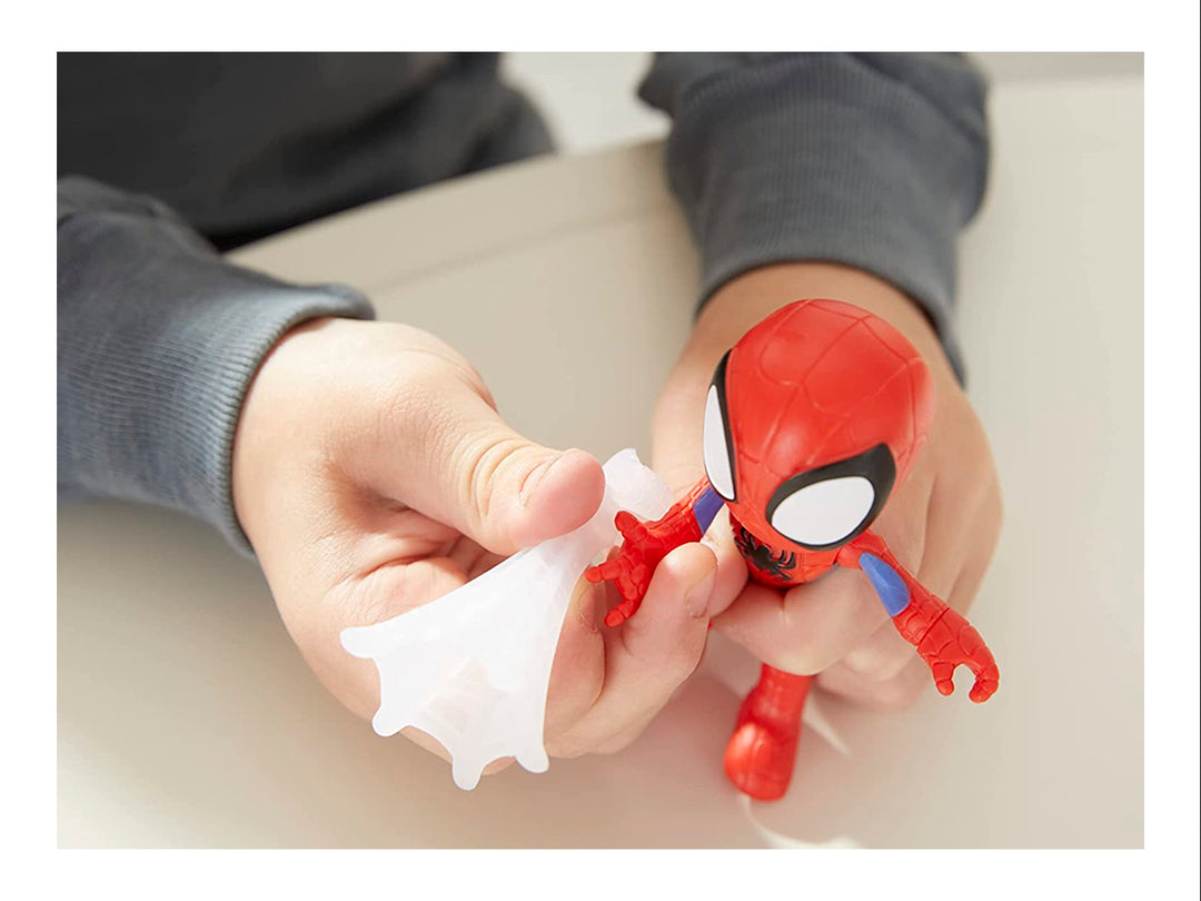Figura de acción de Spidey de Marvel y sus Amigos Asombrosos en empaque blister de Hasbro.