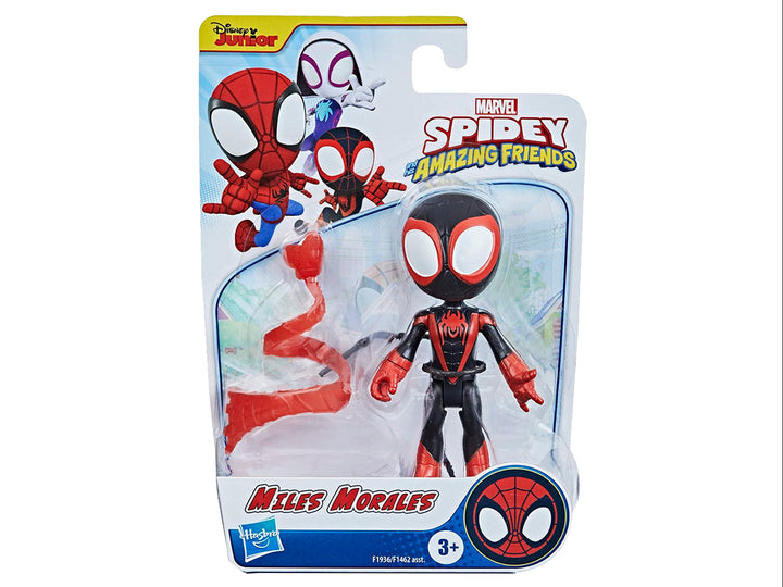 Figura de acción de Miles Morales de Spidey y sus sorprendentes amigos en empaque original de Hasbro.