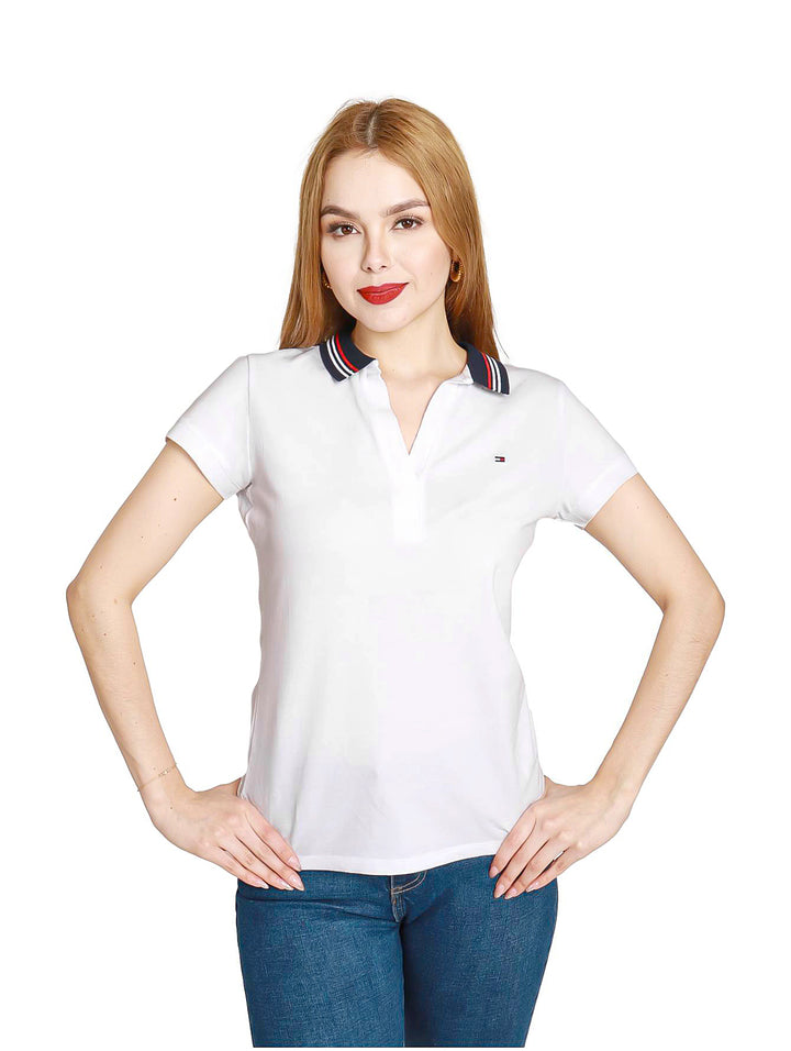 Playera Polo Tommy Hilfiger Blanco para Mujer