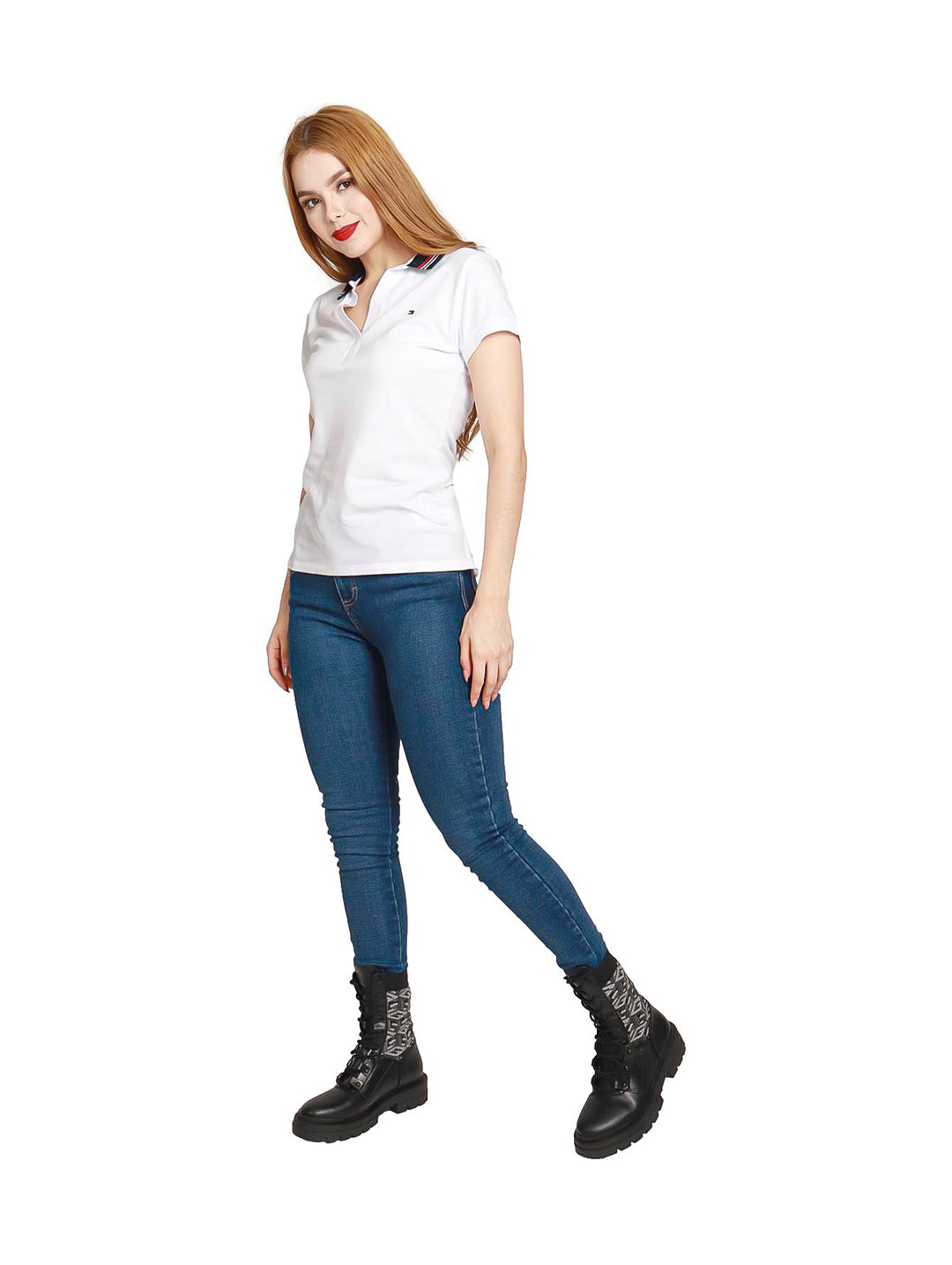 Playera Polo Tommy Hilfiger Blanco para Mujer