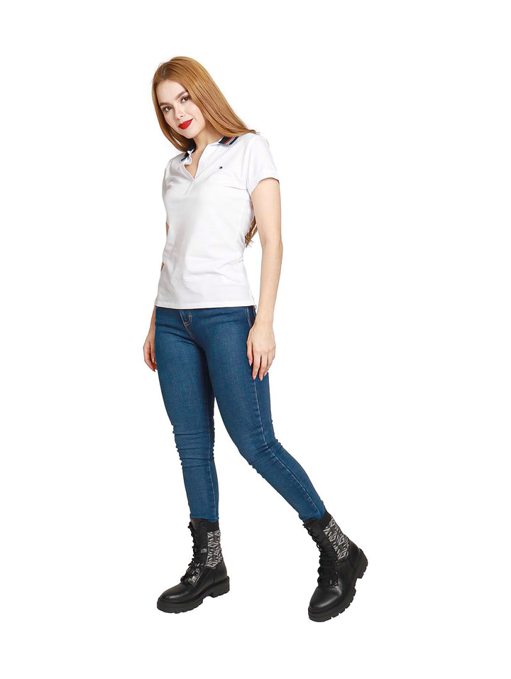 Playera Polo Tommy Hilfiger Blanco para Mujer