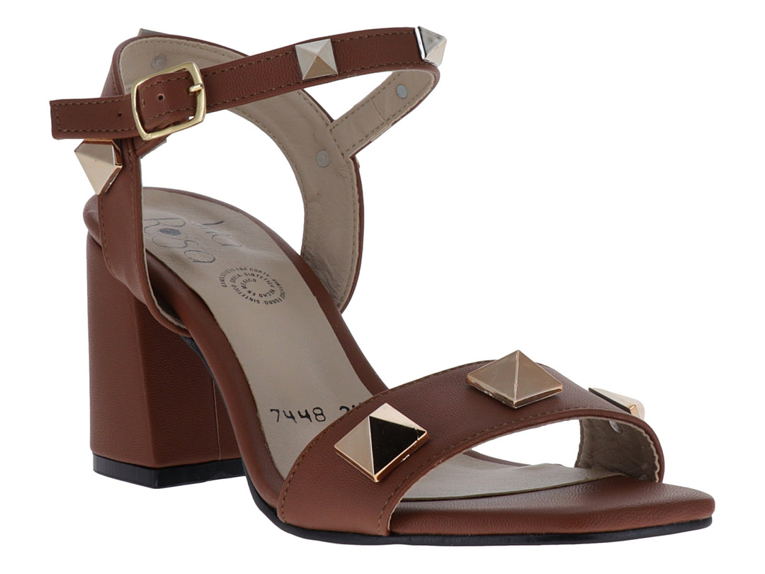 Sandalias de Tacón Luna Rosa Color Tan para Mujer