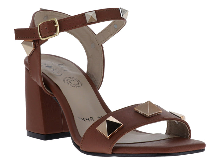 Sandalias de Tacón Luna Rosa Color Tan para Mujer
