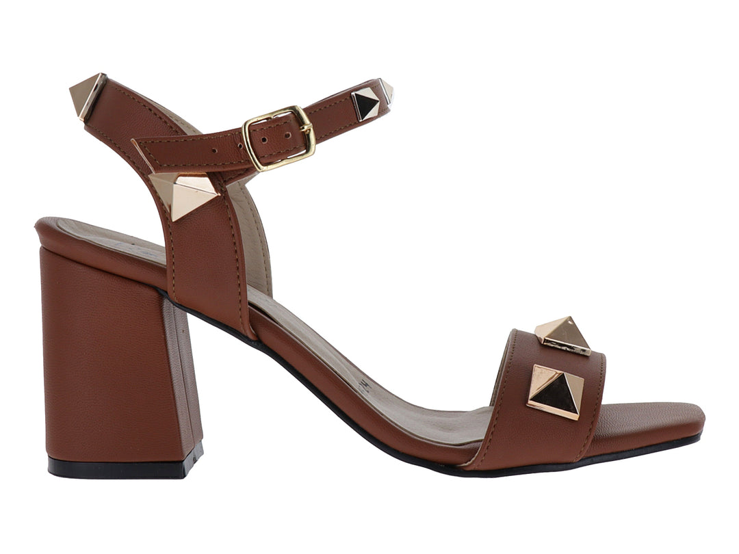 Sandalias de Tacón Luna Rosa Color Tan para Mujer