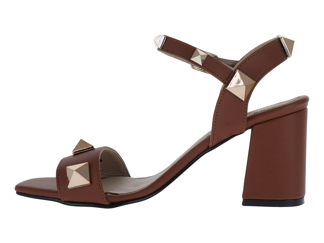Sandalias de Tacón Luna Rosa Color Tan para Mujer