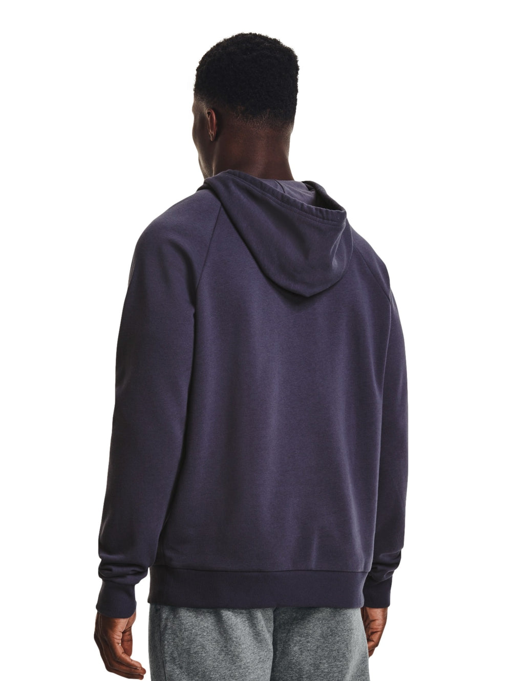 Sudadera con capucha Under Armour de color morado oscuro con logotipo grande en blanco en el pecho