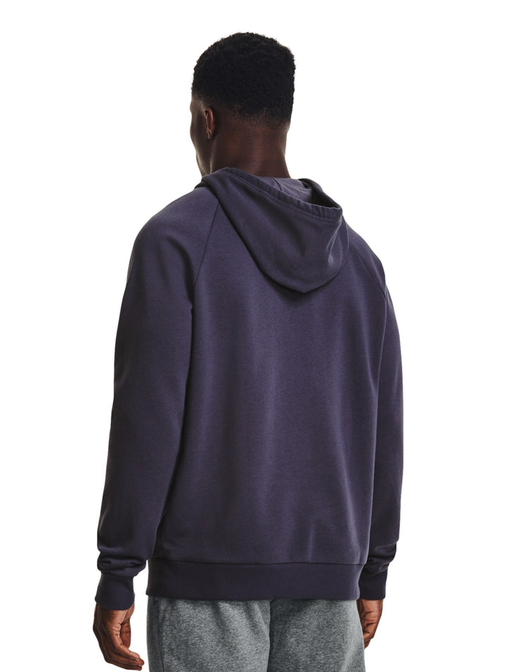 Sudadera con capucha Under Armour de color morado oscuro con logotipo grande en blanco en el pecho