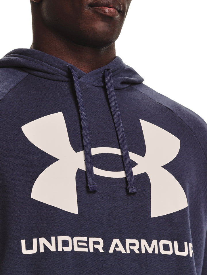 Sudadera con capucha Under Armour de color morado oscuro con logotipo grande en blanco en el pecho