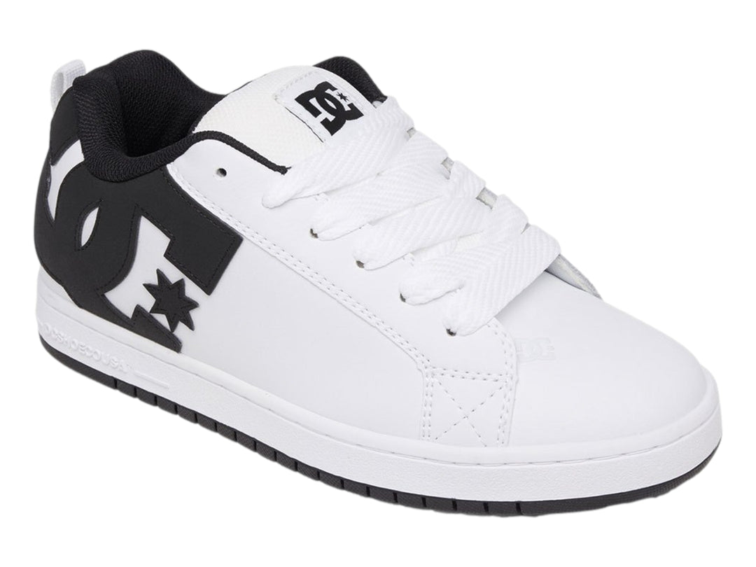 Tenis DC Shoes Court Graffik Blancos y Negros para Hombre