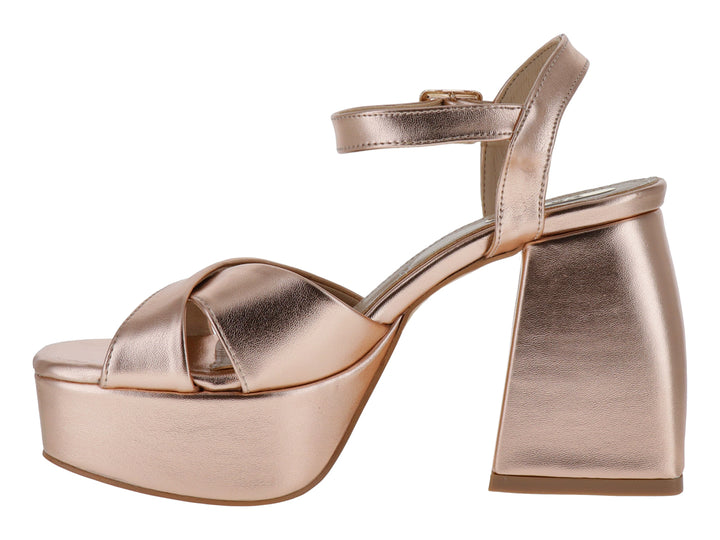 Sandalias OYYI Oro Rosado Metálico para Mujer