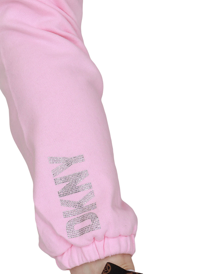 Pantalones Joggers DKNY Rosa y Plata para Mujer
