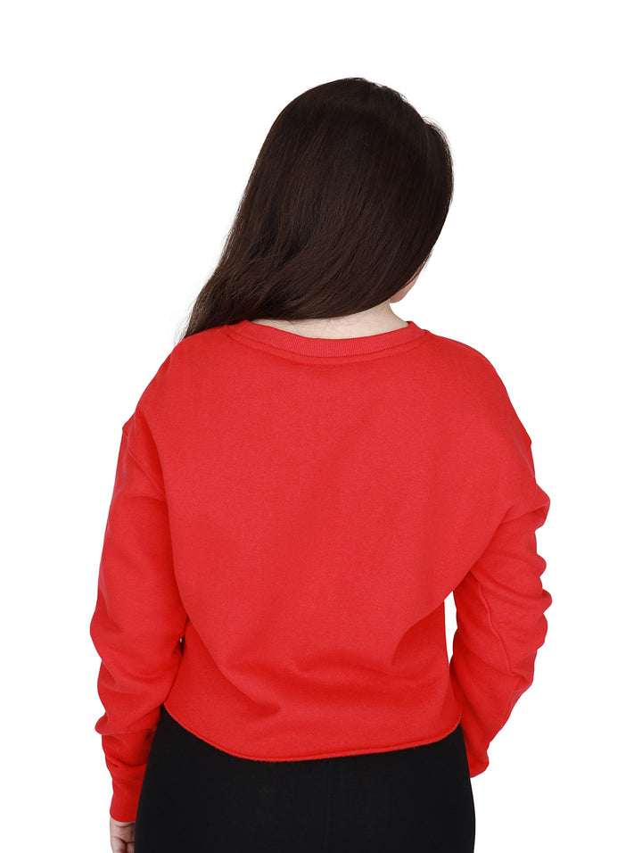 Sudadera Cropped DKNY Rojo para Mujer