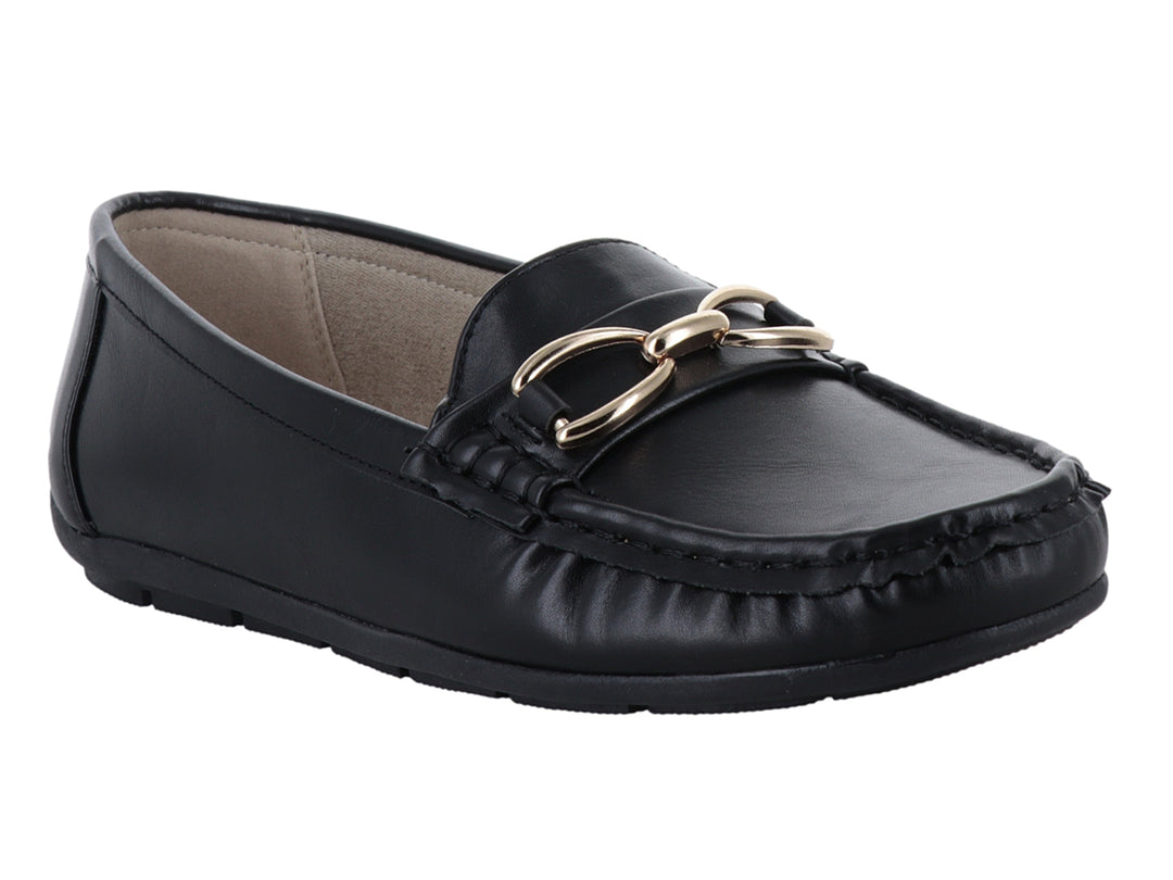 Zapatos Mocasines Comfort Fit Negros para Mujer