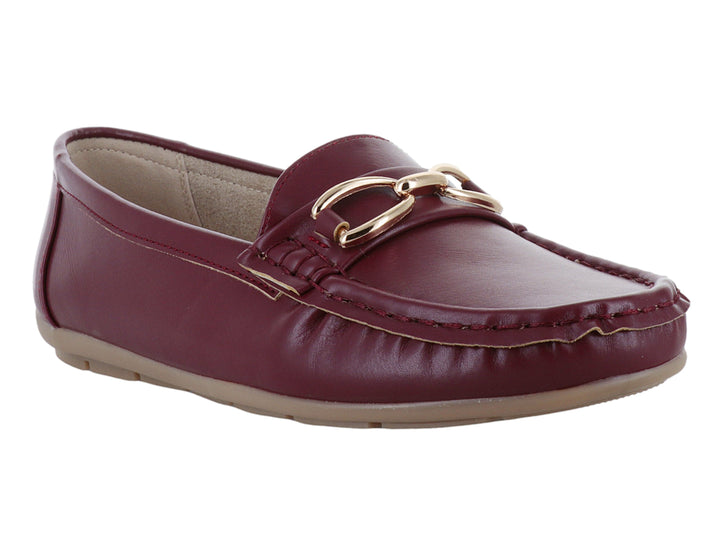 Mocasines Comfort Fit Color Vino para Mujer