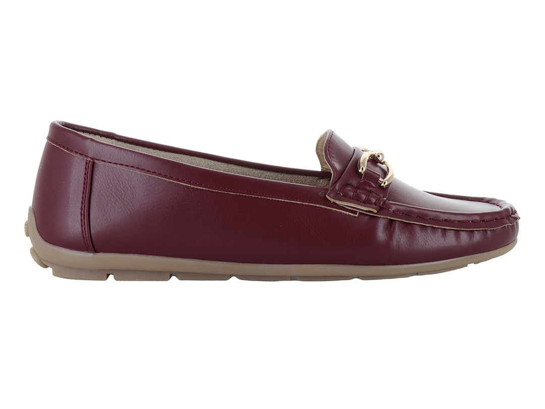 Mocasines Comfort Fit Color Vino para Mujer