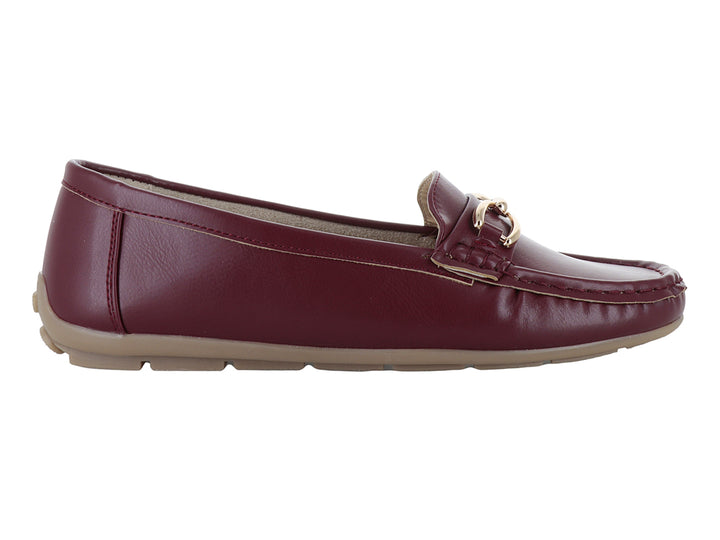 Mocasines Comfort Fit Color Vino para Mujer