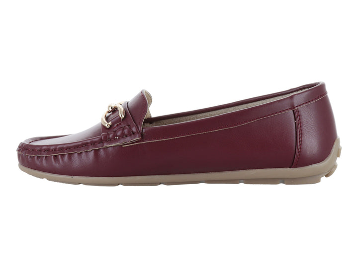 Mocasines Comfort Fit Color Vino para Mujer