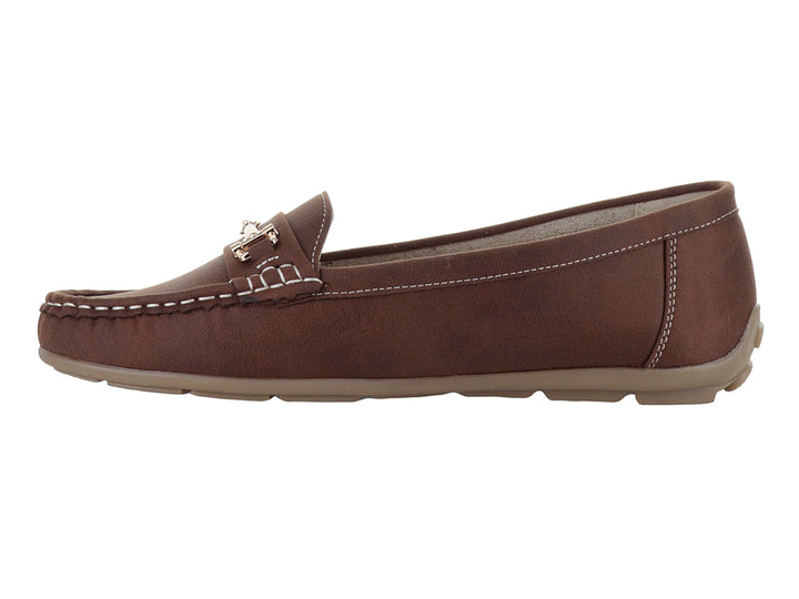 Zapatos Mocasines Comfort Fit Color Café para Mujer