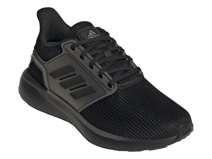 Tenis deportivos Adidas EQ19 RUN W en color negro con tejido de malla y suela Cloudfoam.