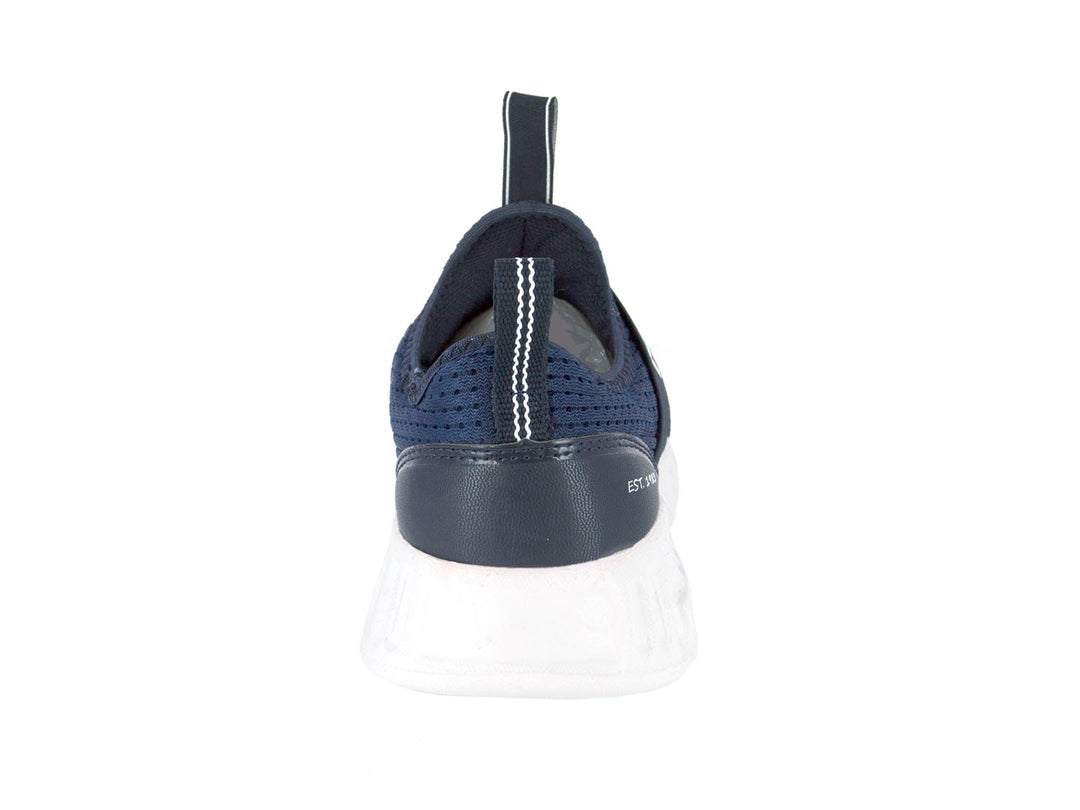 Tenis Nautica para niño en color azul marino con suela blanca y diseño slip-on.