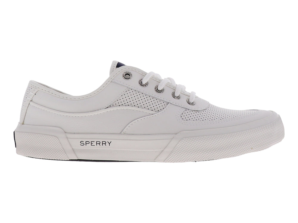 Tenis Sperry Soletide Seacycled en color blanco con detalles perforados y suela texturizada.