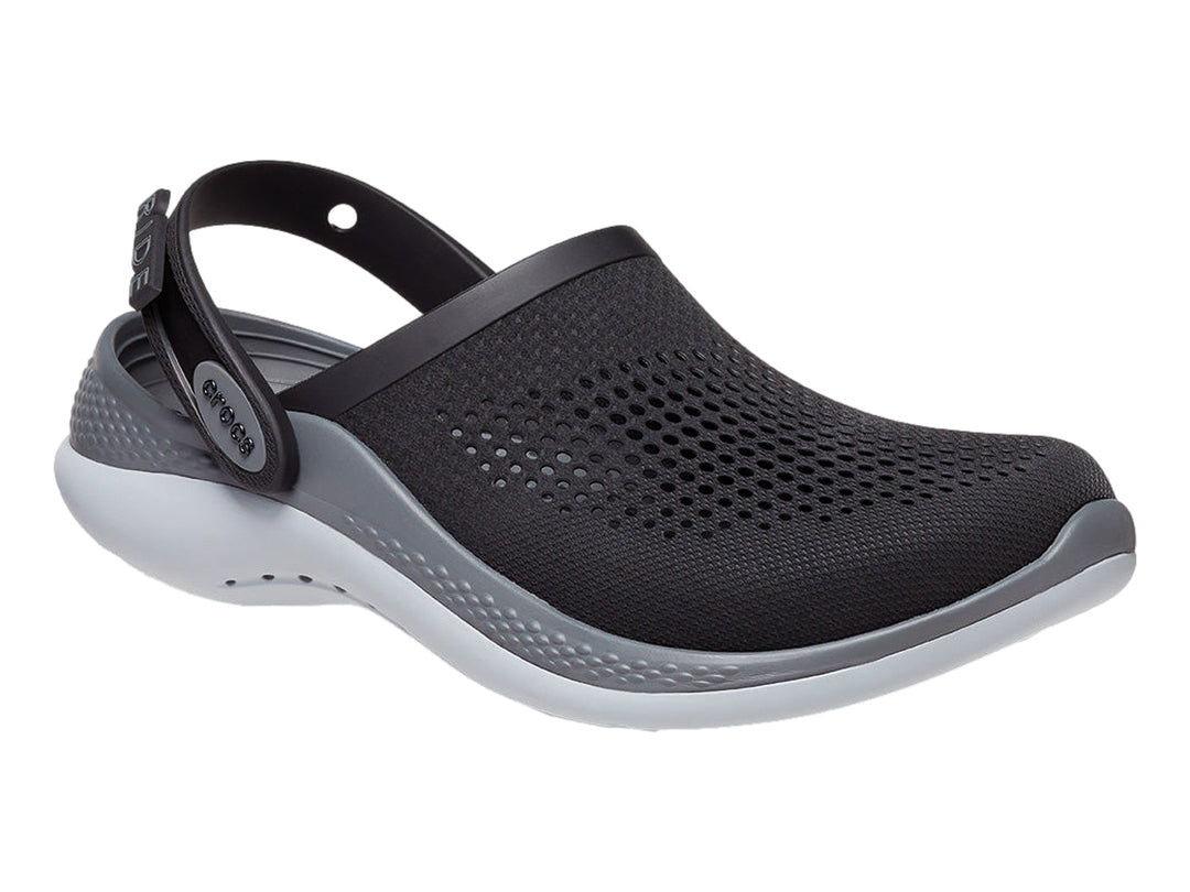 Zuecos Crocs LiteRide 360 Clog Negro y Gris para Nino