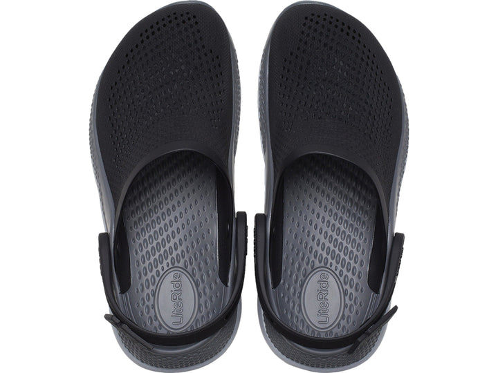 Zuecos Crocs LiteRide 360 Clog Negro y Gris para Nino