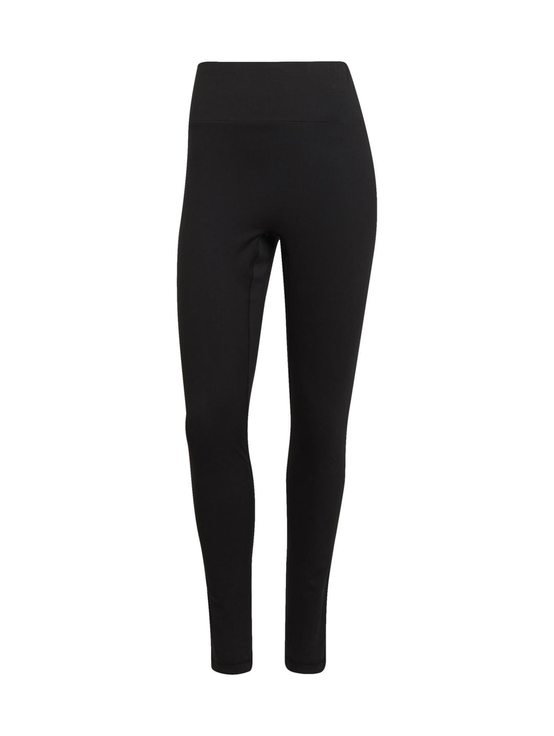Leggings deportivos Adidas de color negro, cintura alta y ajuste ceñido al cuerpo.