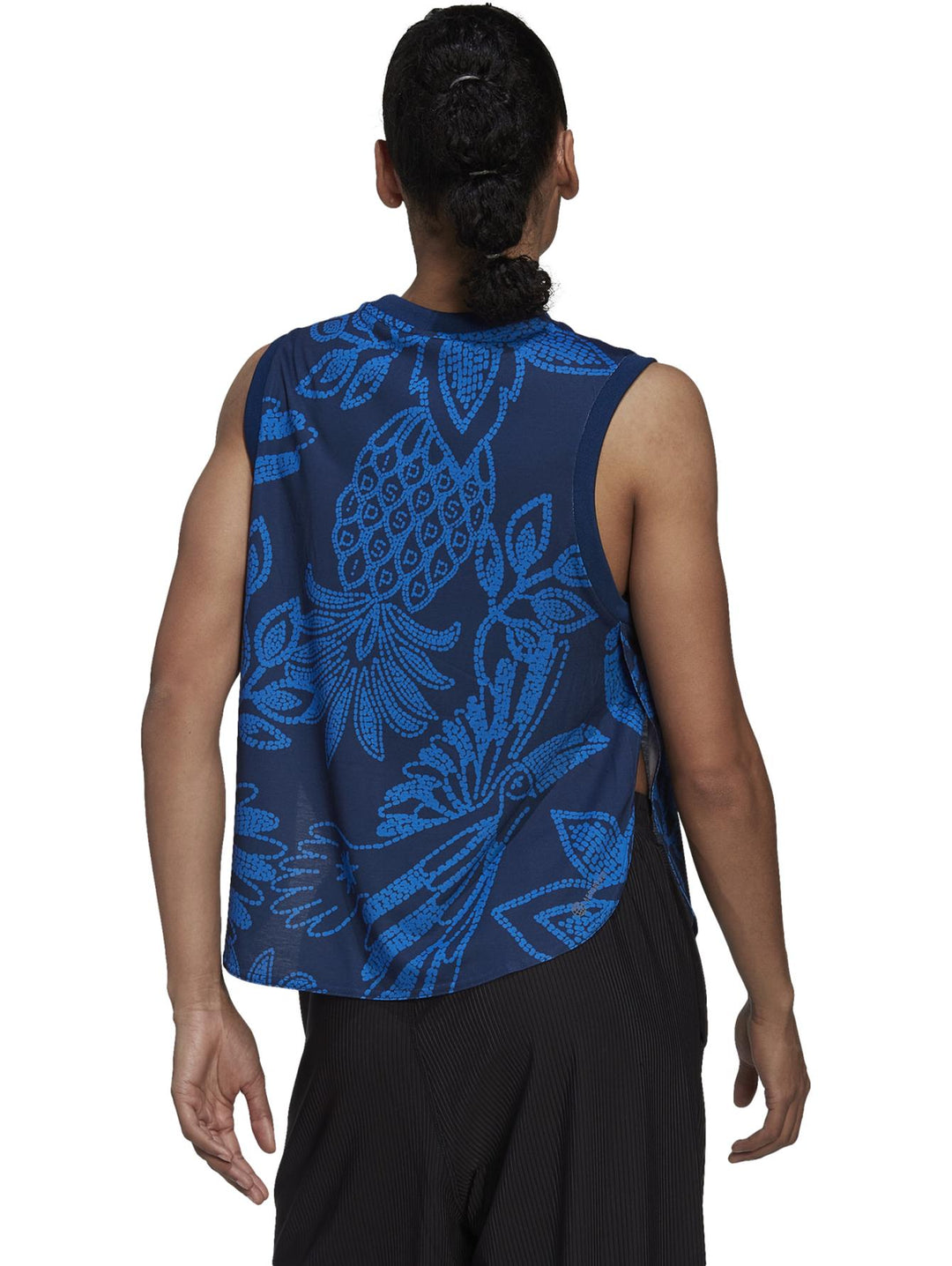 Playera sin Mangas Adidas Farm Rio Azul y Amarillo