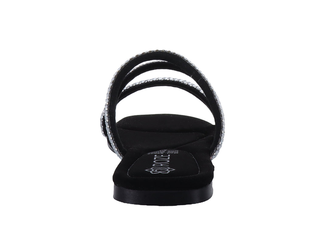 Sandalias ROZE Negro con Brillos para Mujer