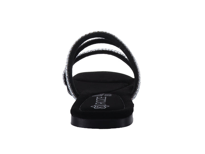 Sandalias ROZE Negro con Brillos para Mujer