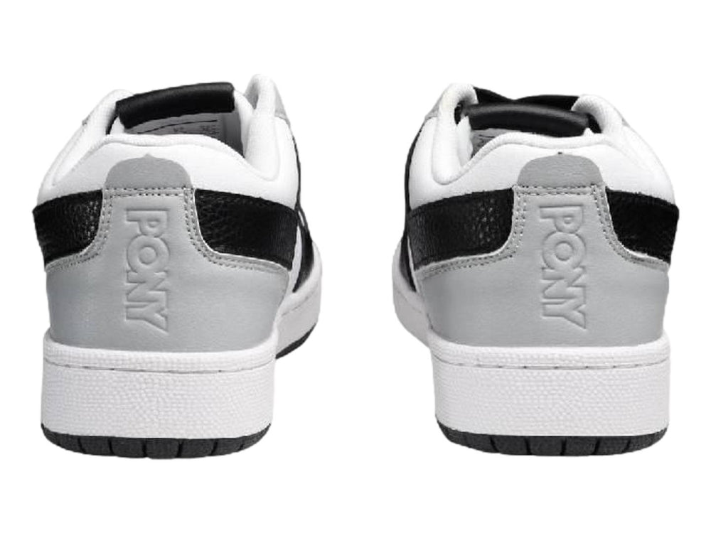 Tenis PONY City Wings en colores blanco, negro y gris con suela blanca y cordones negros.