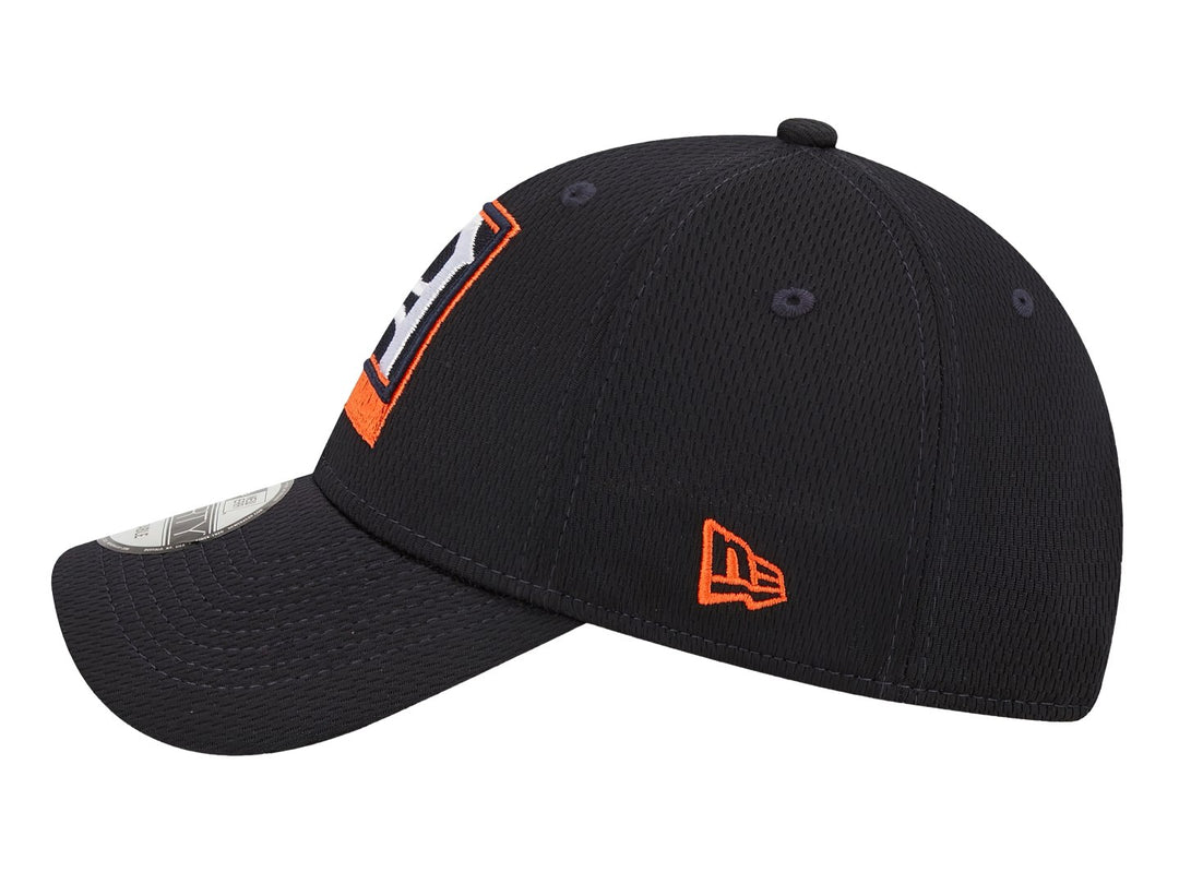 Gorra de béisbol New Era color navy con logo frontal bordado de los Detroit Tigers y visera curva.